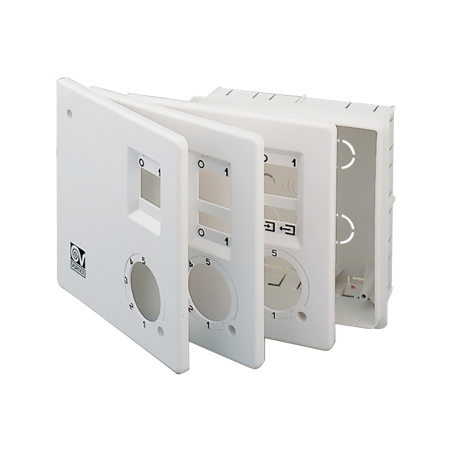 Uppoasennussarja tuulettimen seinäsäätimeen.