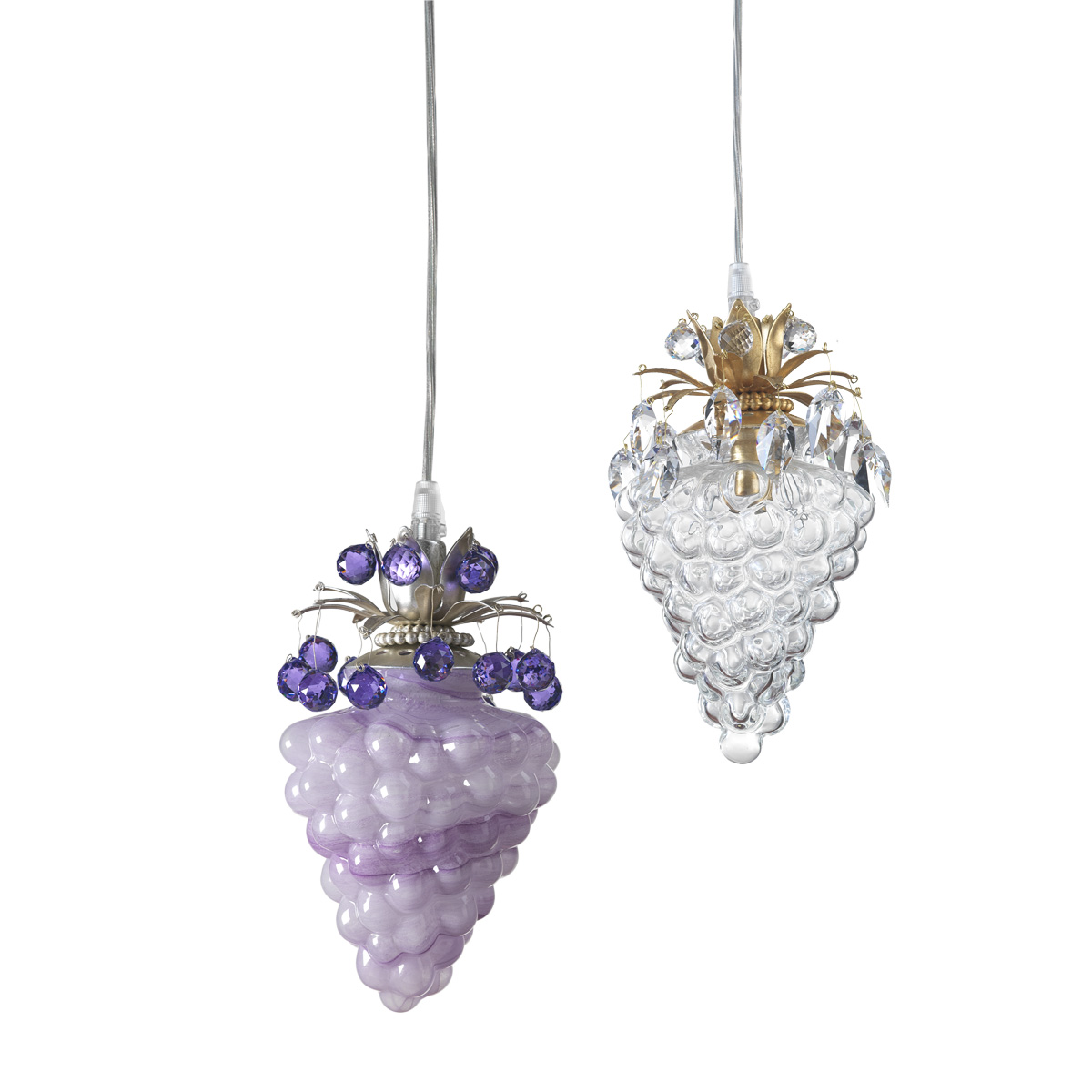 Koristeellinen-design-lasivalaisin | Sisustusliike Portiikki Koristeellinen design lasivalaisin kahdella erivarisella lasilla.