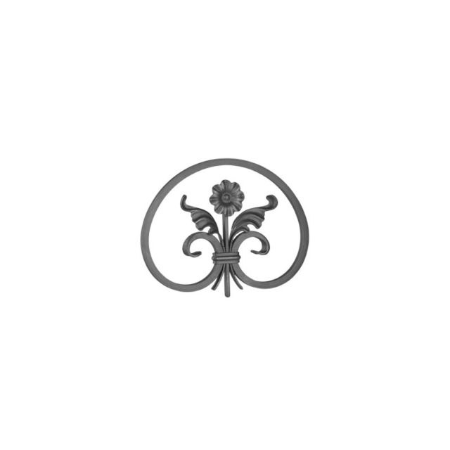 Takorautainen kukkakoriste aitaan ja porttiin.