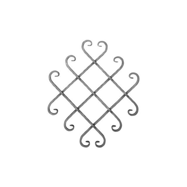 Suuri takorautainen koriste porttiin, Hitsattava koriste, Aitatarvike, tarvike aitaan, porttitarvike, porttitarvikkeita, portinosia, portinosa, aitaosa, aidanosat, aitatarvike