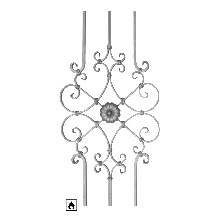 Suuri taottu paneeli kaidekoriste 4262-563 | Sisustusliike Portiikki Paneelikoriste