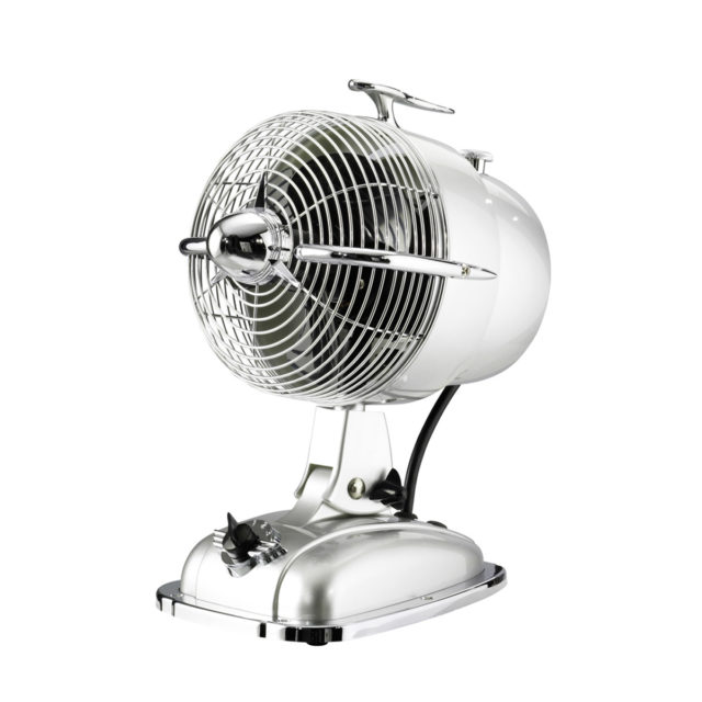 Tehokas pöytätuuletin Retrojet hopea