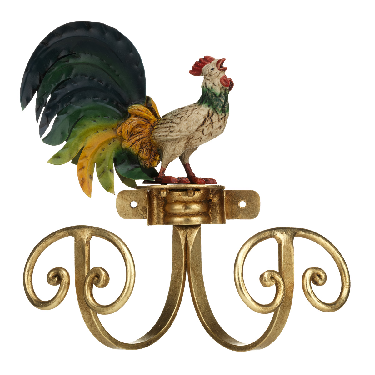 Vaatekoukku-kukko-W9-gallo | Sisustusliike Portiikki Vaatekoukku kukko, 2 koukkua, hattukoukku
